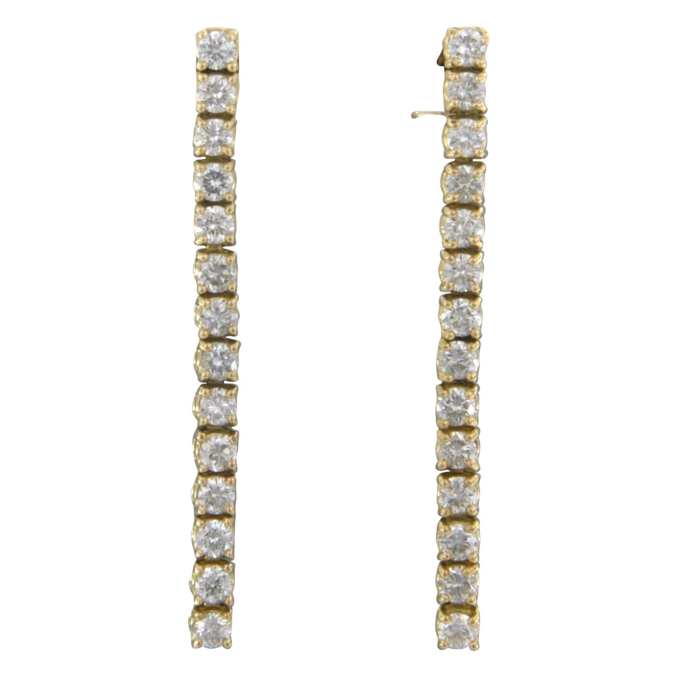 Earrings with brilliant cut diamonds up to 0.80ct 18k gold 3.1 grams