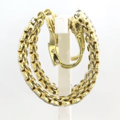 Earrings with brilliant cut diamonds up to 1.00ct 18k gold 24.0 grams