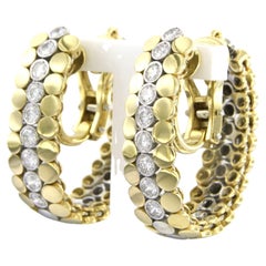 Earrings with brilliant cut diamonds up to 1.00ct 18k gold 24.0 grams