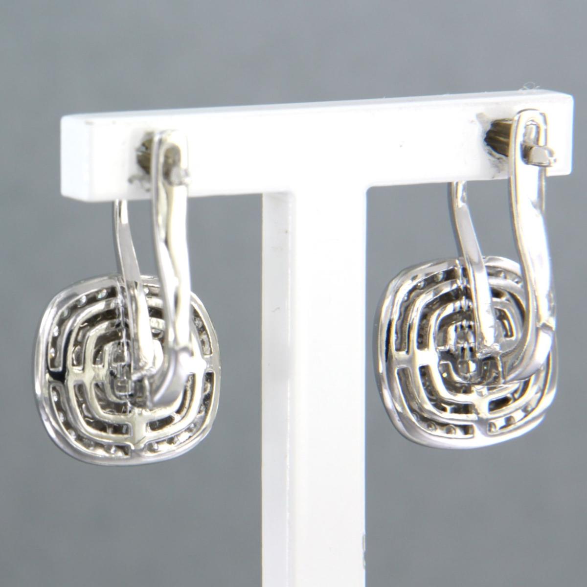 Boucles d'oreilles avec diamants taille brillant jusqu'à 1,29ct or 14k 4,4 grammes Pour femmes en vente