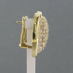 Earrings with brilliant cut diamonds up to 1.50ct 18k gold 10.7 grams