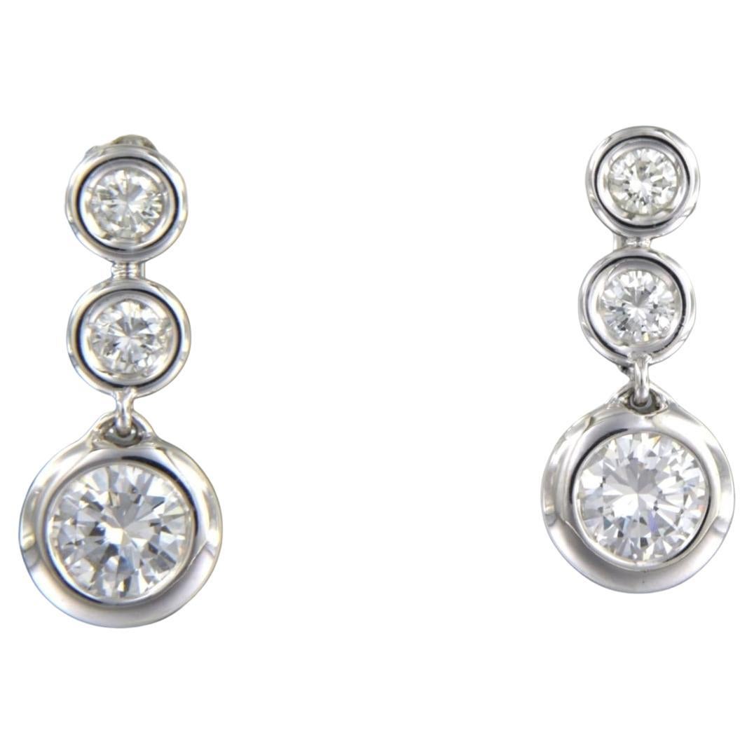 Ohrringe mit Diamanten im Brillantschliff bis zu 1,80ct 14k Gold 3,8 Gramm