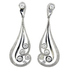 Earrings with brilliant cut diamonds up to 1.90ct 14k gold 6.9 grams