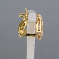 Earrings with brilliant cut diamonds up to 2.00ct 18k gold 4.8 grams