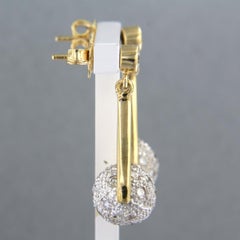 Earrings with brilliant cut diamonds up to 2.50ct 18k gold 9.0 grams