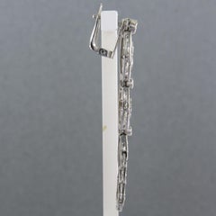 Earrings with brilliant cut diamonds up to 2.50ct platinum 7.8 grams