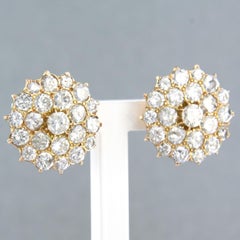 Earrings with brilliant cut diamonds up to 3.50ct 14k gold 5.4 grams
