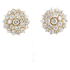 Earrings with brilliant cut diamonds up to 3.50ct 14k gold 5.4 grams