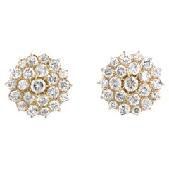 Boucles d'oreilles avec diamants taille brillant jusqu'à 3,50 ct Or rouge 14k