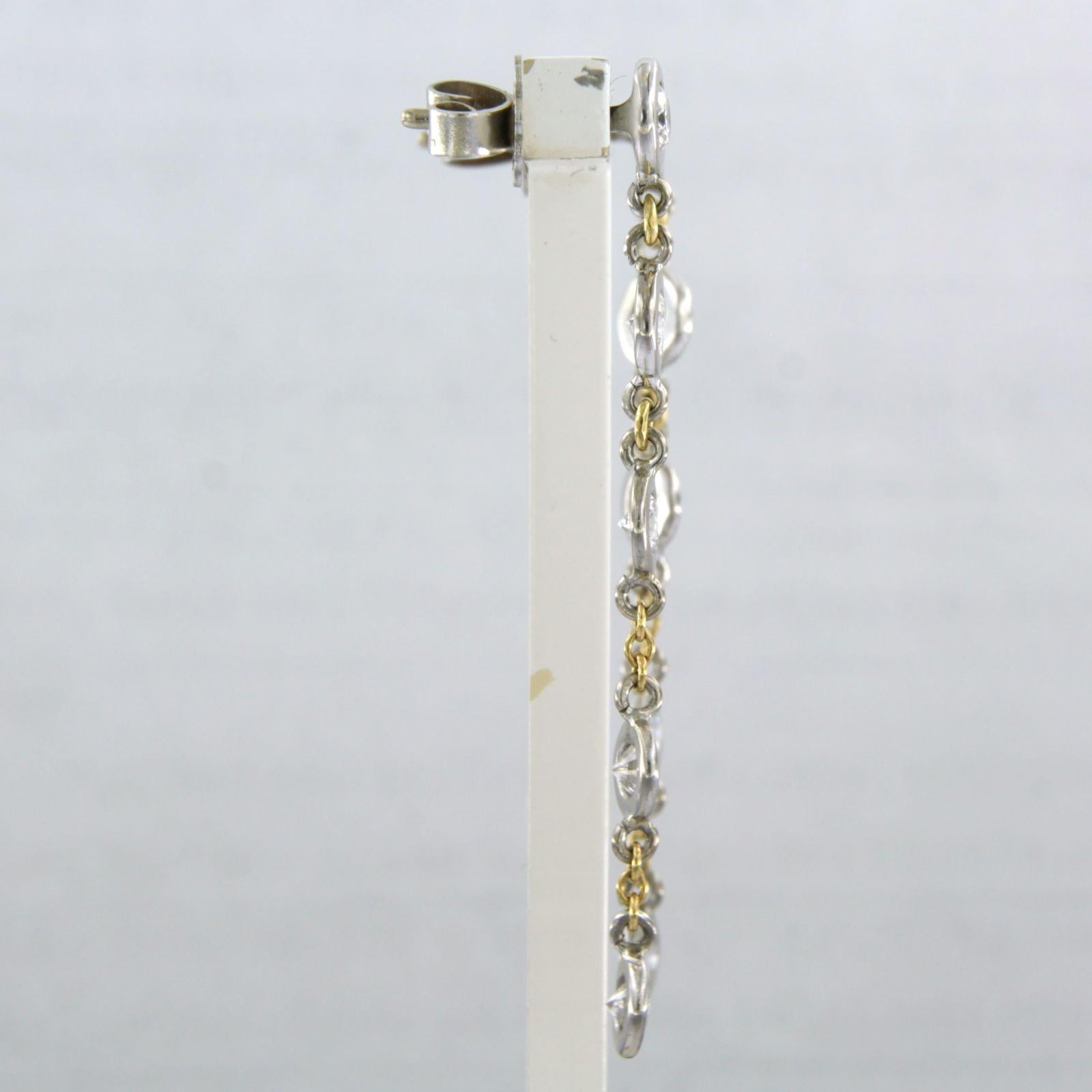 Earrings with diamonds in total 1.40ct 18k gold For Sale 1
