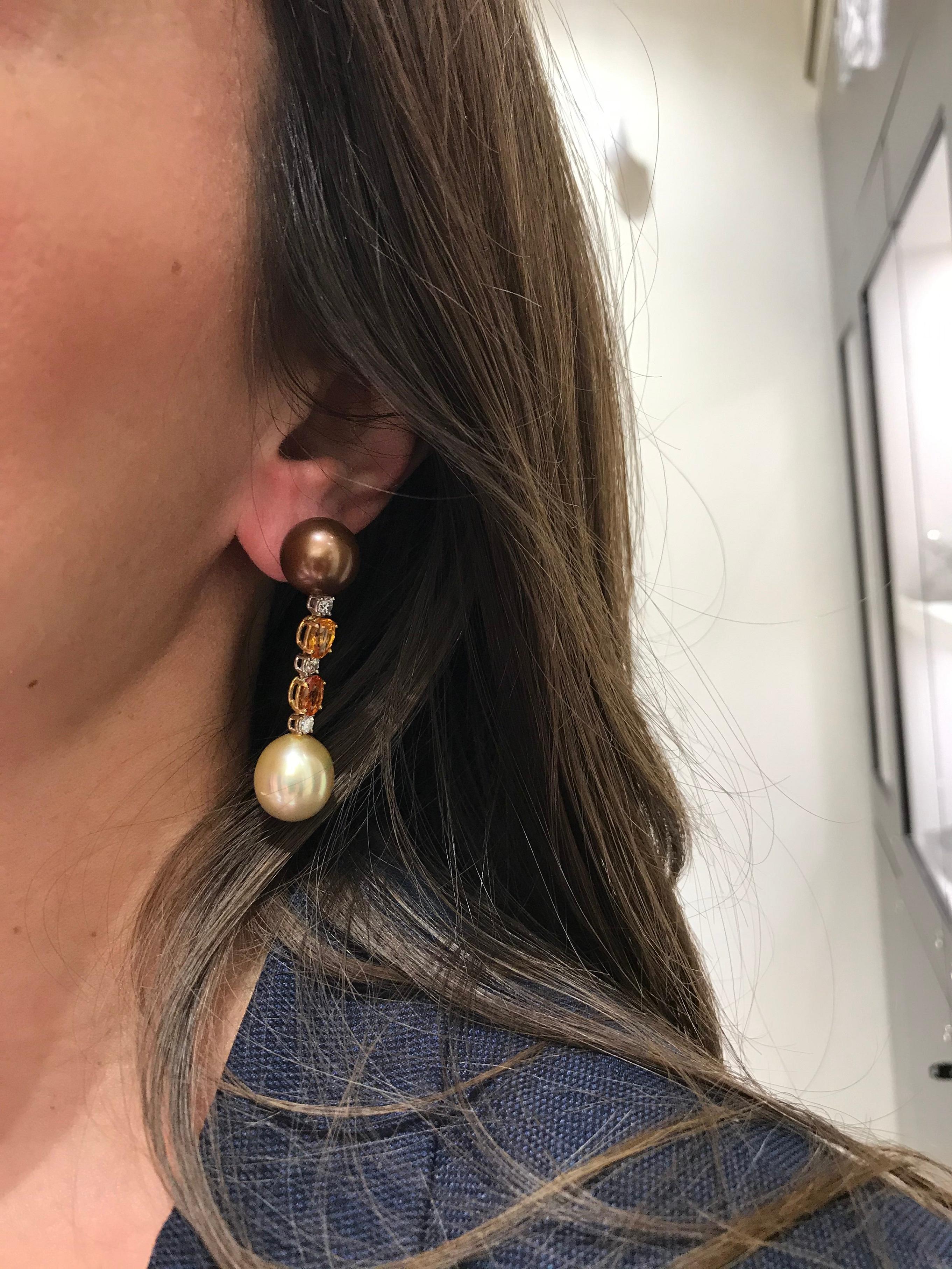 chocolate pearl earrings