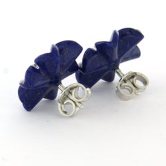 Pendientes con lapislázuli y diamantes talla brillante hasta 0,08ct Oro de 18k