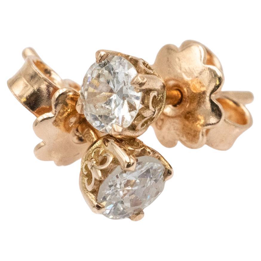 Ohrringe mit Diamanten im Altschliff mit einem Gewicht von 0,70 ct.