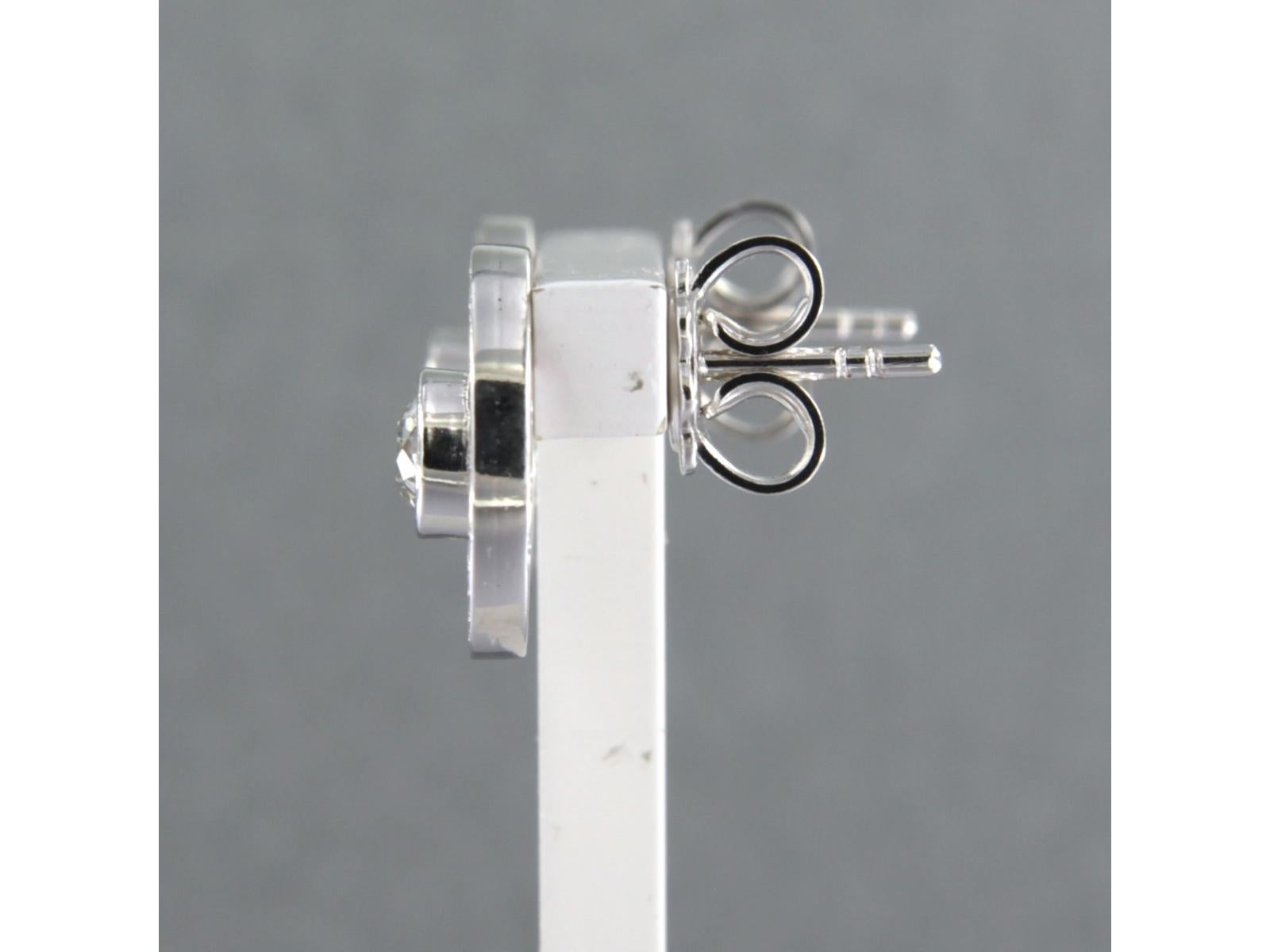 Moderne Boucles d'oreilles avec diamants taille ancienne et taille brillant jusqu'à 1,50ct or 14k en vente