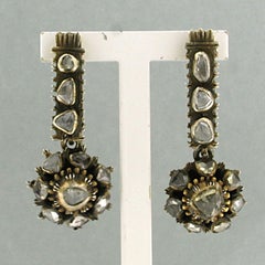 Ohrringe mit Diamanten im Rosenschliff bis zu 0,50ct 10k Gold und Silber
