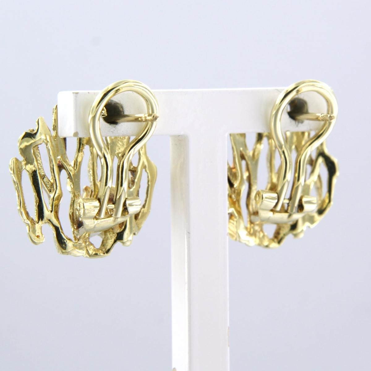 Boucles d'oreilles avec diamants de taille rose jusqu'à 0,50ct or 14k 5,2 grammes Excellent état - En vente à The Hague, ZH