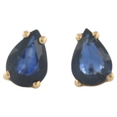 Earrings with sapphire 18k pink gold
