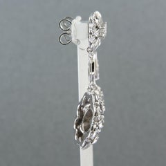 Earrings with sapphire, briljant and single cut diamonds up to 1.64ct 14k gold