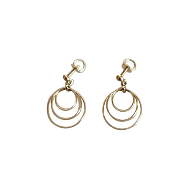 Earrings with Screws in 14 Karat Gold