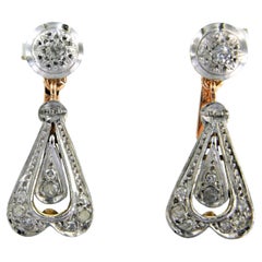 Orecchini con diamanti a taglio singolo fino a 0,40ct in oro 18k 7,5 grammi