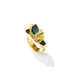 Earth 1 Hand-Sculpted Ring in 24k Gold-Plated Bronze by Marion Fillancq