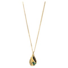 Earth 2 Hand-Sculpted Necklace in Silver Plate 
Crystal by Marion Fillancq