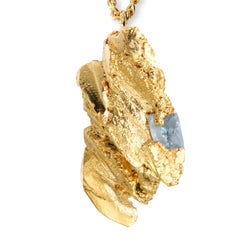 Earth 4 Hand-Sculpted Necklace in Silver Plate & Crystal by Marion Fillancq