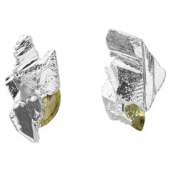 Earth 4 Pair Of Earrings in Silver Plate 
Crystal Stone by Marion Fillancq