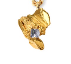 Earth 5 Hand-Sculpted Necklace in Silver Plate & Crystal by Marion Fillancq