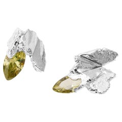 Earth 8 Pair Of Earrings in Silver Plate 
Crystal Stone by Marion Fillancq