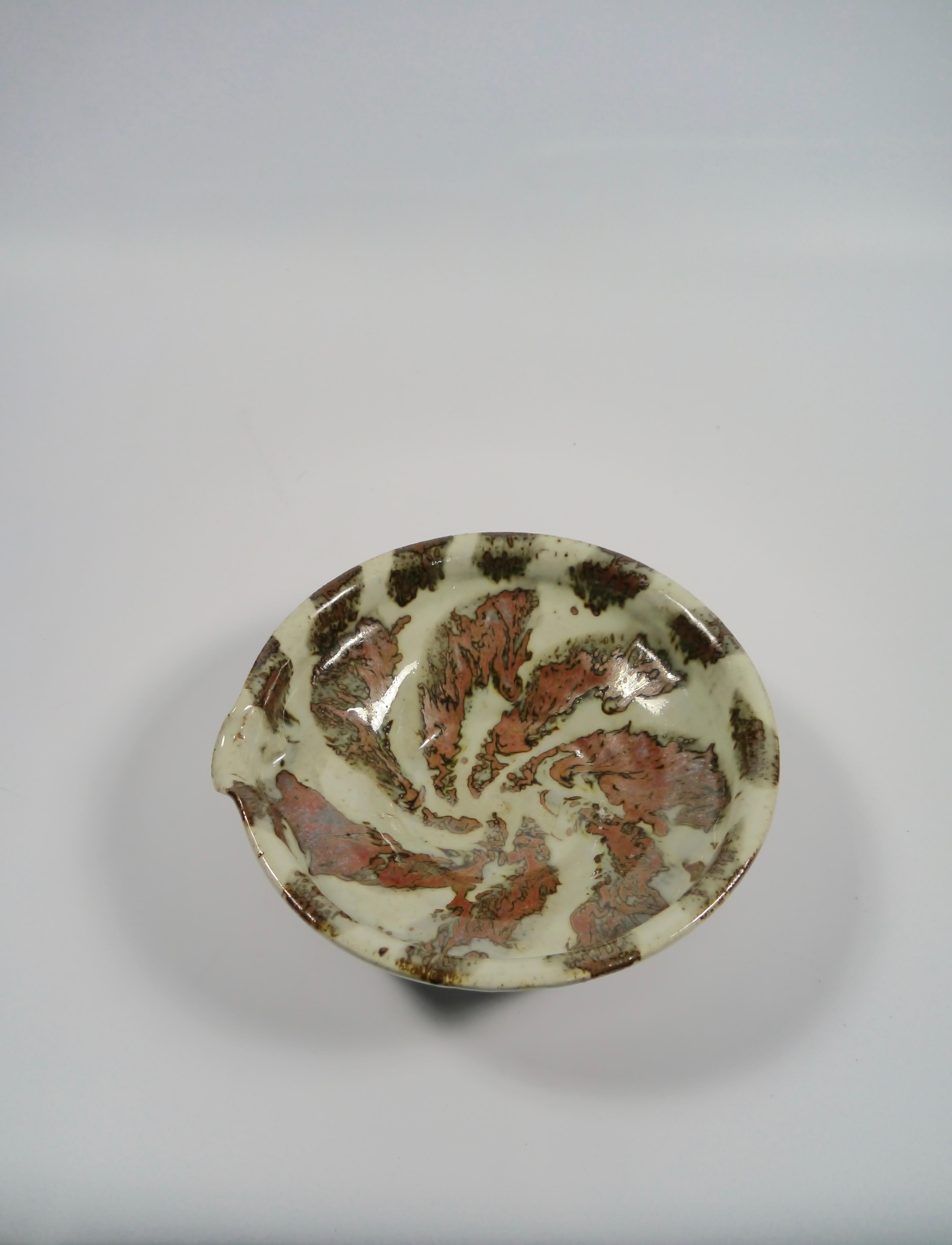 Norwegian Earth Colored Stoneware Dish / Plate by Jens von der Lippe, Norway, 1970s For Sale