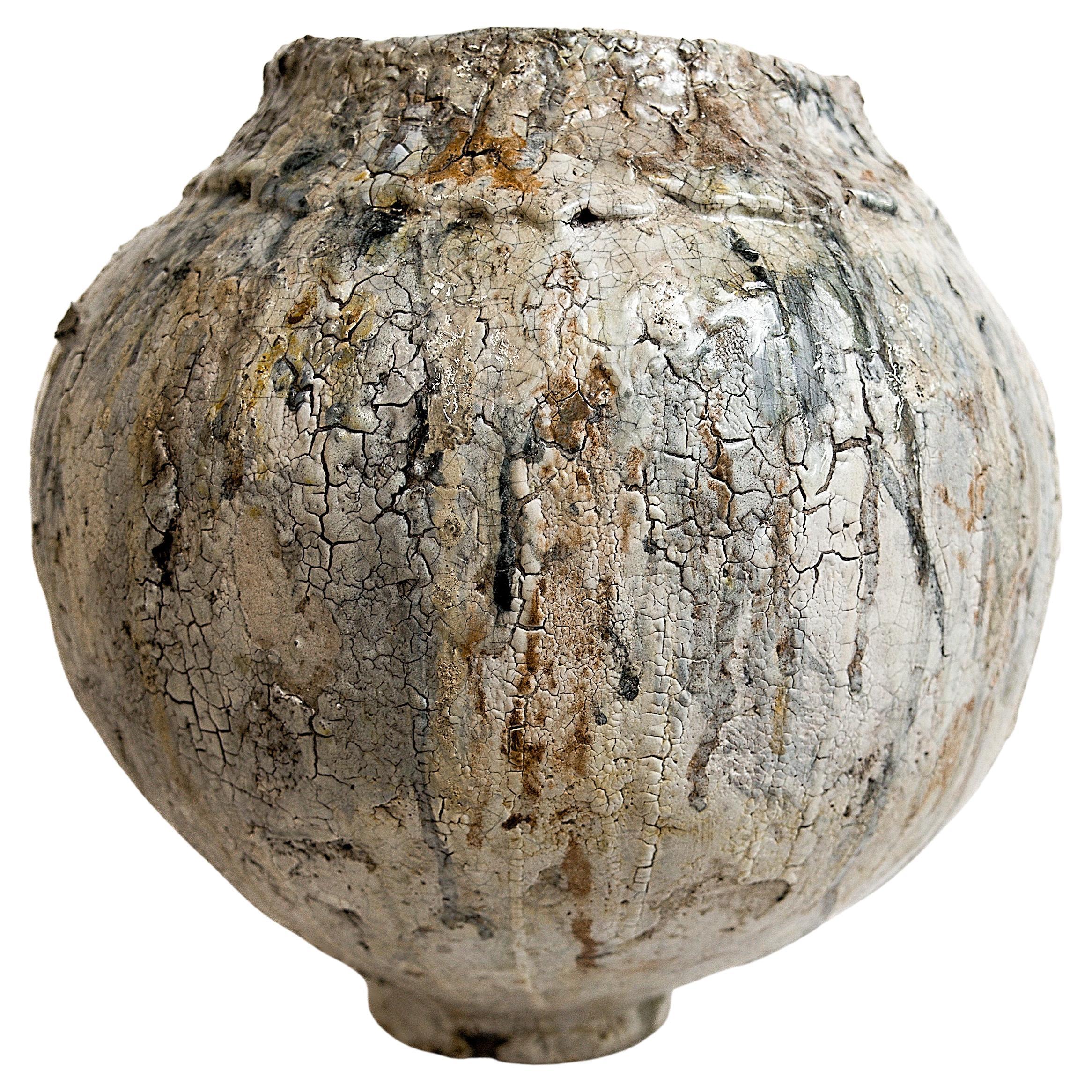 Earth Crackle Moon Jar 200
