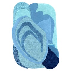 Tappeto in stile moderno in blu di Rag Home