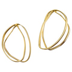 Earth Earrings  Silver 925 Gold Vermeil 22K