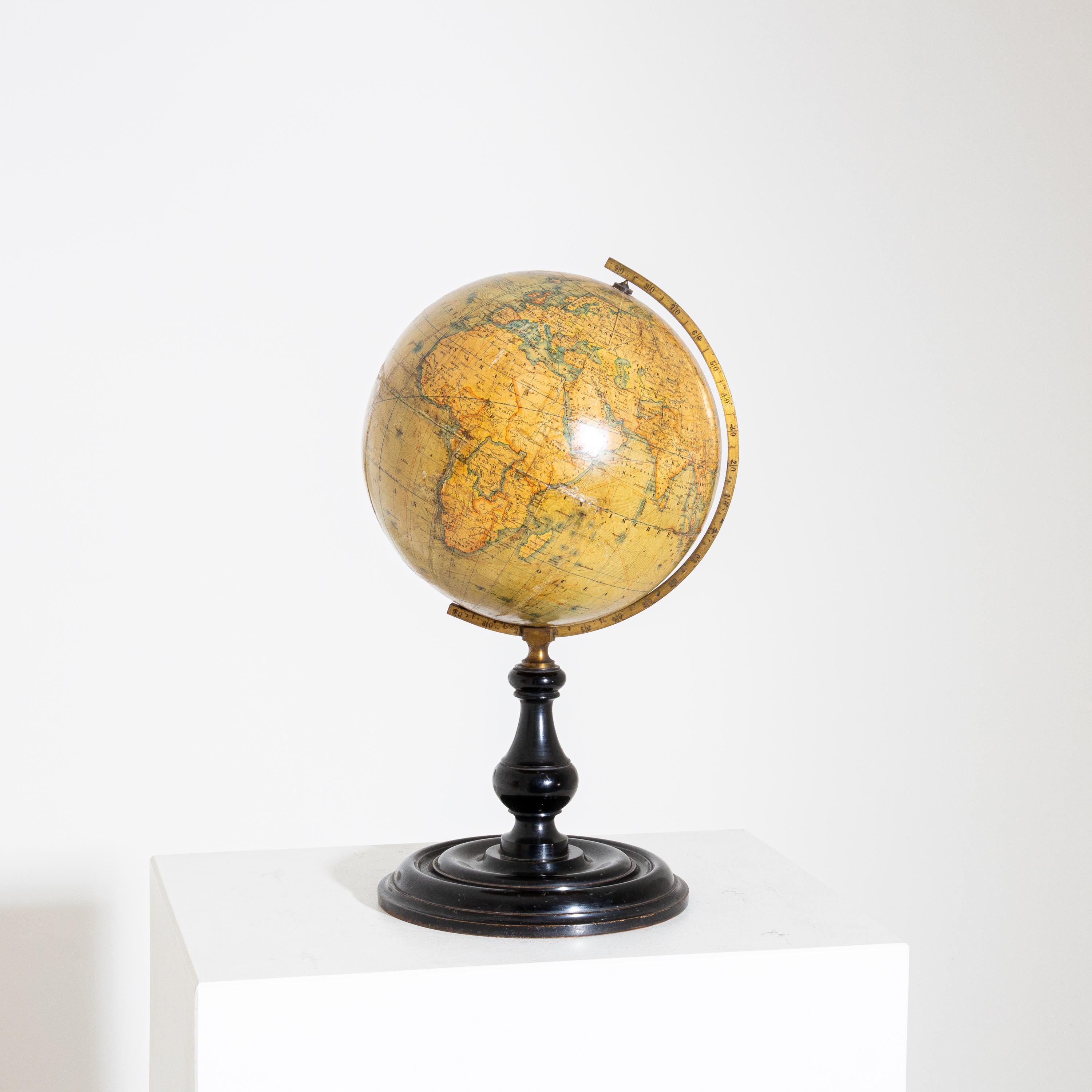 Earth Globe, Kiepert, Berlin, Late 19th Century In Good Condition In Greding, DE