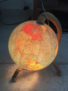 Earth Globe Nightlight by Adrien Audoux & Frida Minet, 1950s