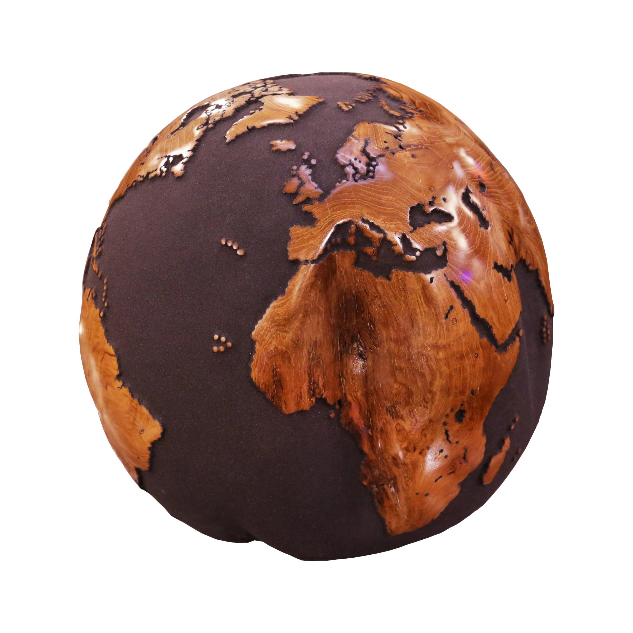 Unique Sculpture Woman Earth Globe Bronze at 1stDibs