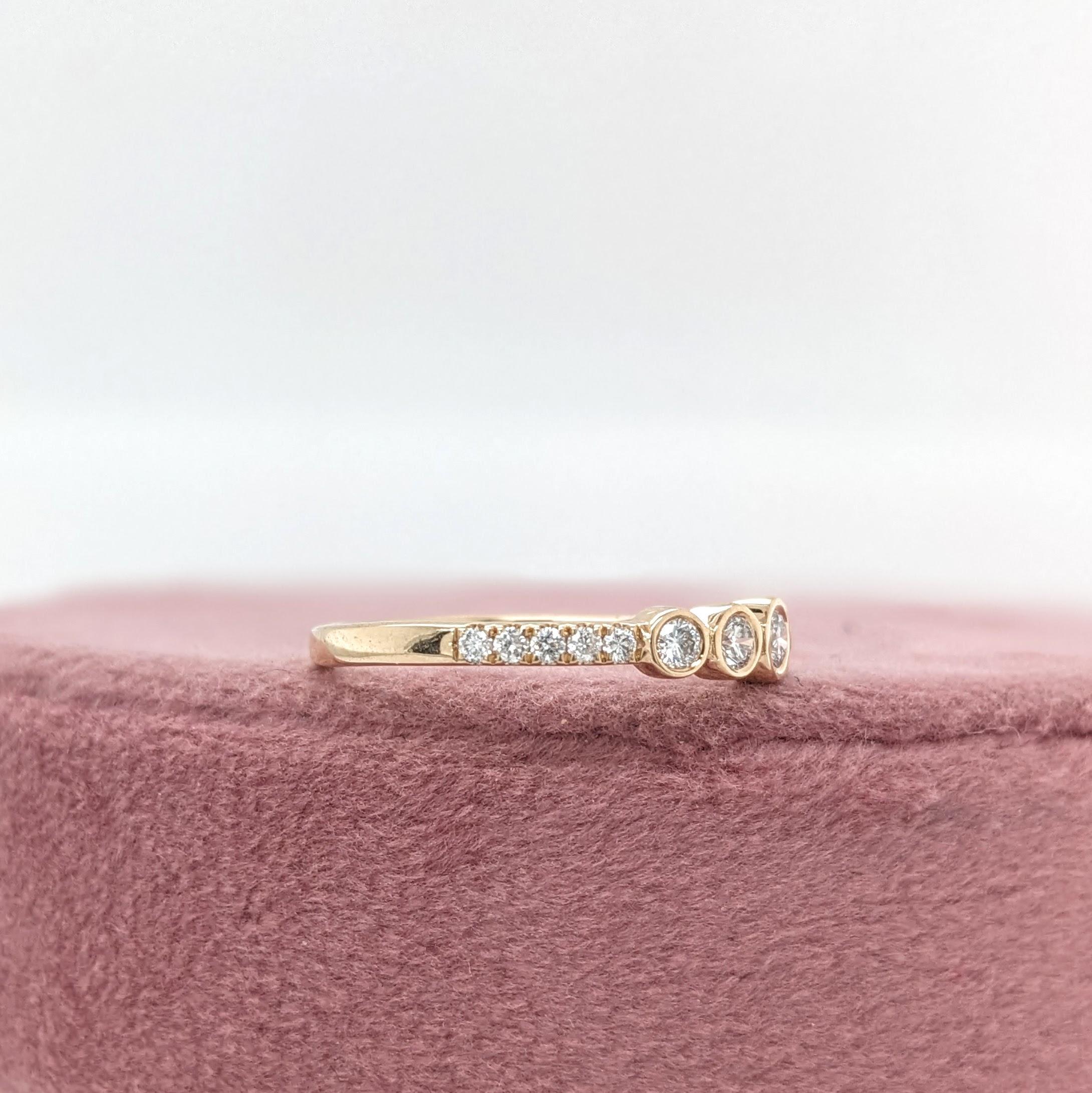 Earth Mined Diamond Band Ring in Solid 14K Yellow Gold Round 2.6mm In New Condition For Sale In Columbus, OH