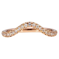 Earth-Mined Diamond Band Ring: Solid 14K Gold - Stackable Band Ring
