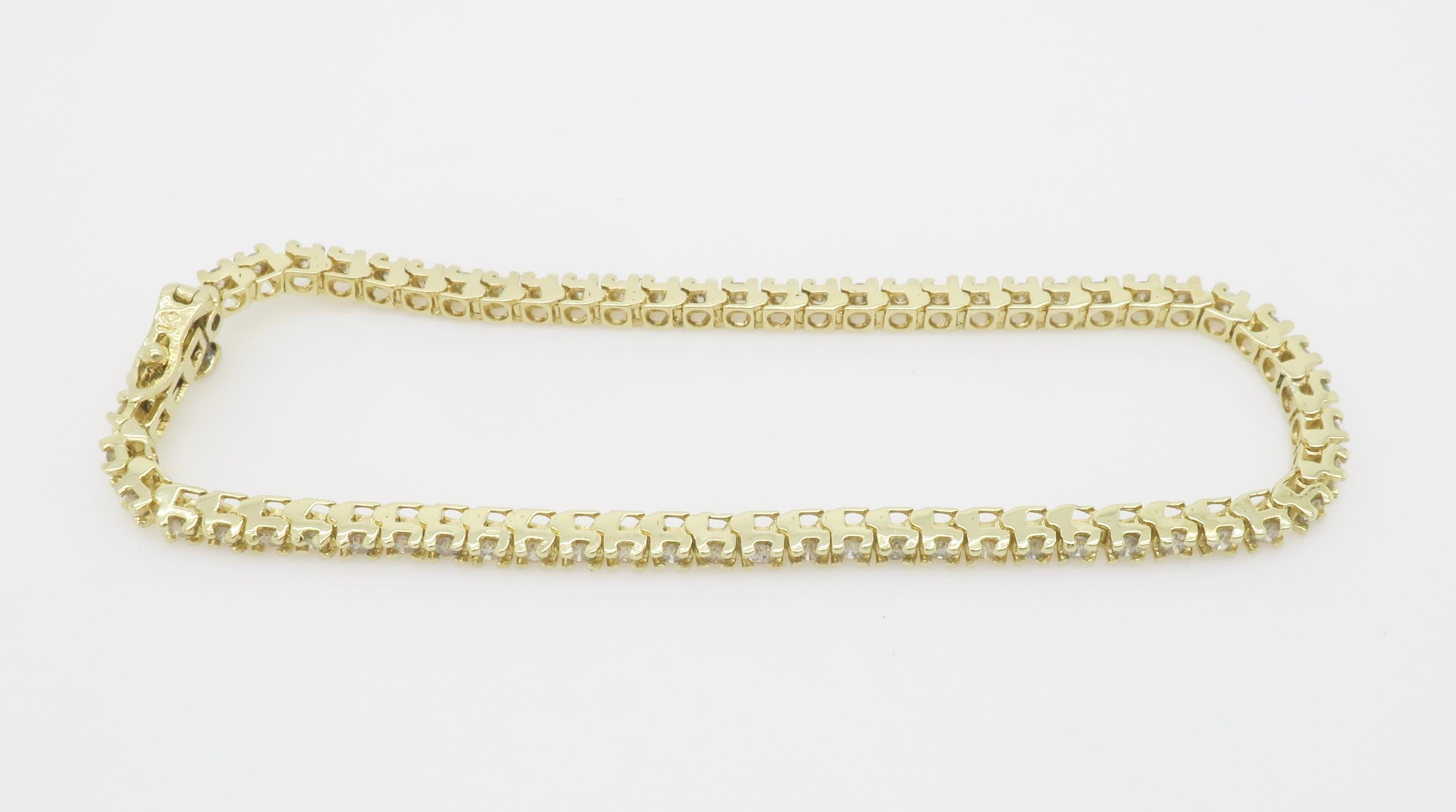 Earth Mined Diamond Tennis Bracelet 2