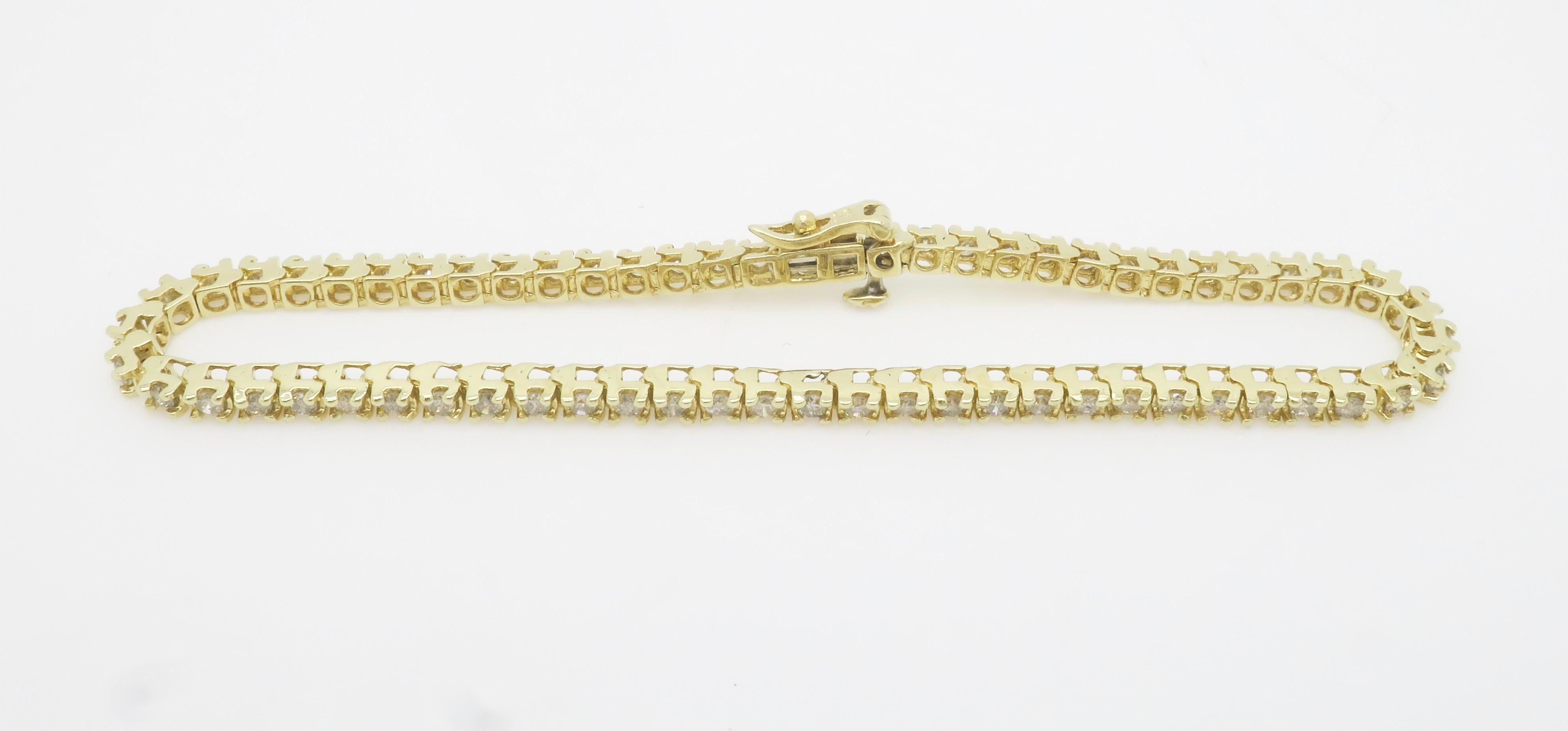 Earth Mined Diamond Tennis Bracelet 3