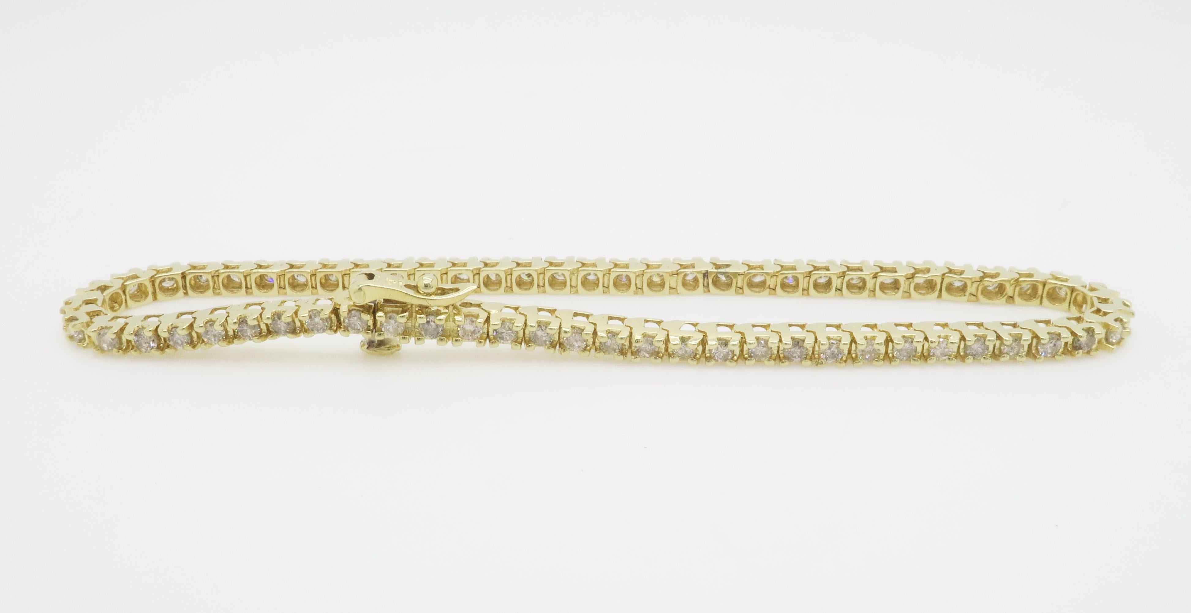 Earth Mined Diamond Tennis Bracelet 4