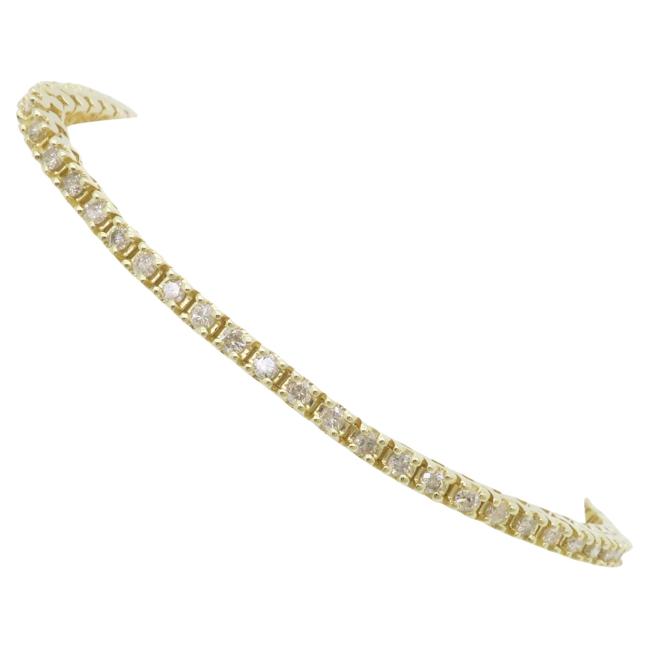 Bracelet tennis en diamants extraits de la terre