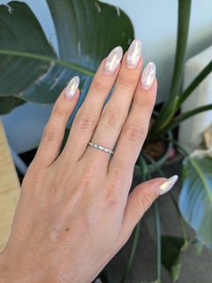Earth Mined Diamonds Band Ring in Solid 14K Gold – Stackable Minimalist Jewelry