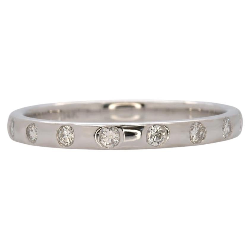 Earth Mined Diamonds Band Ring in Solid 14K Gold – Stackable Minimalist Jewelry For Sale
