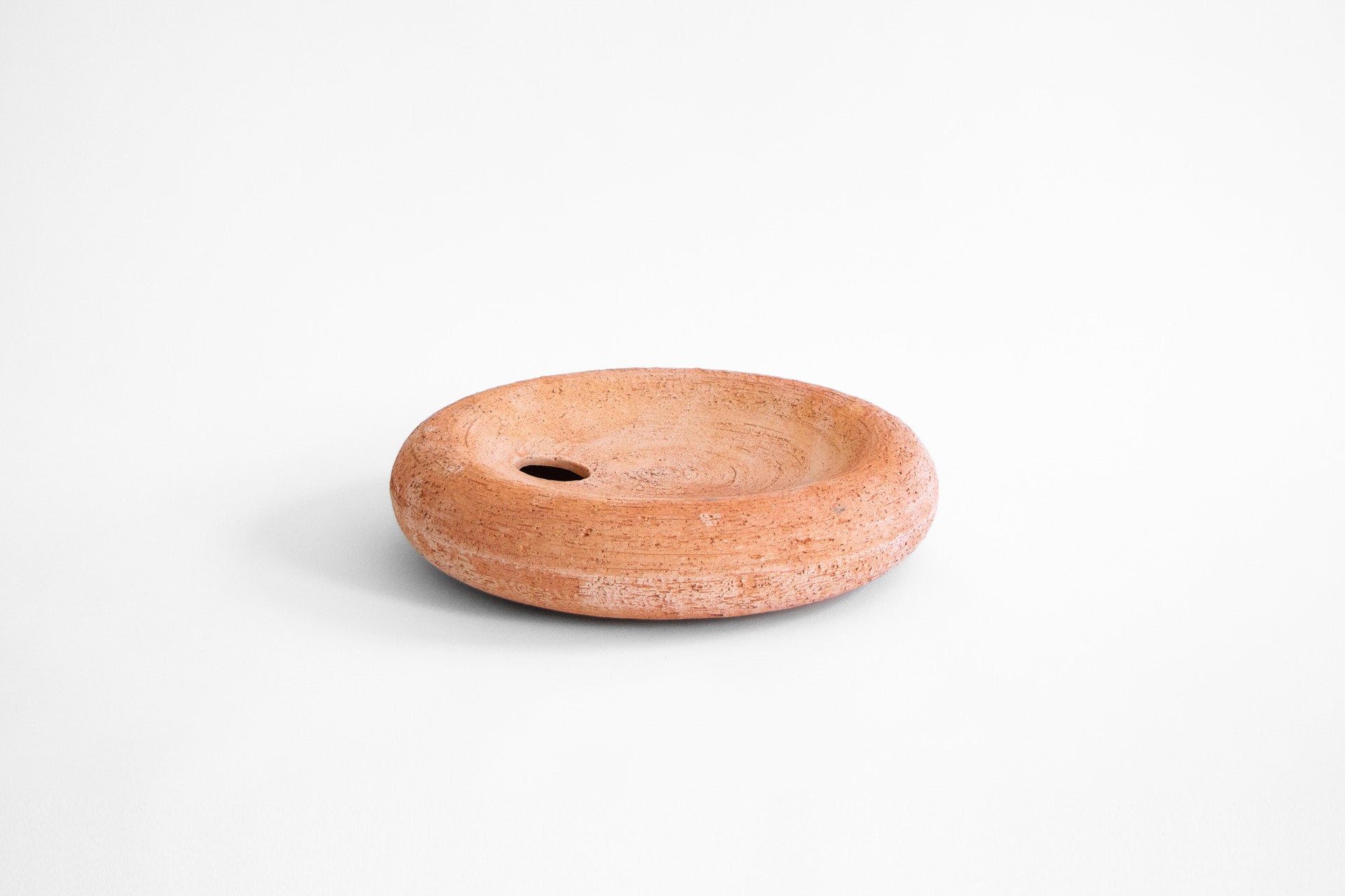 Earth Orange Salt Vase Large in Clay Handcrafted in Portugal by Origin Made For Sale