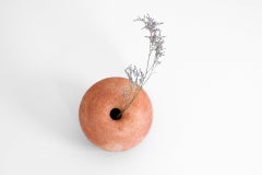 Earth Orange Salt Vase Small in Clay Handcrafted in Portugal by Origin Made