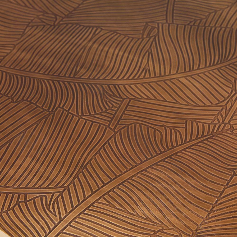 XXIe siècle et contemporain Table d'appoint Earth Prints 9 : laiton gravé et moulé  L 90 x L 65 x H 45 cm en vente