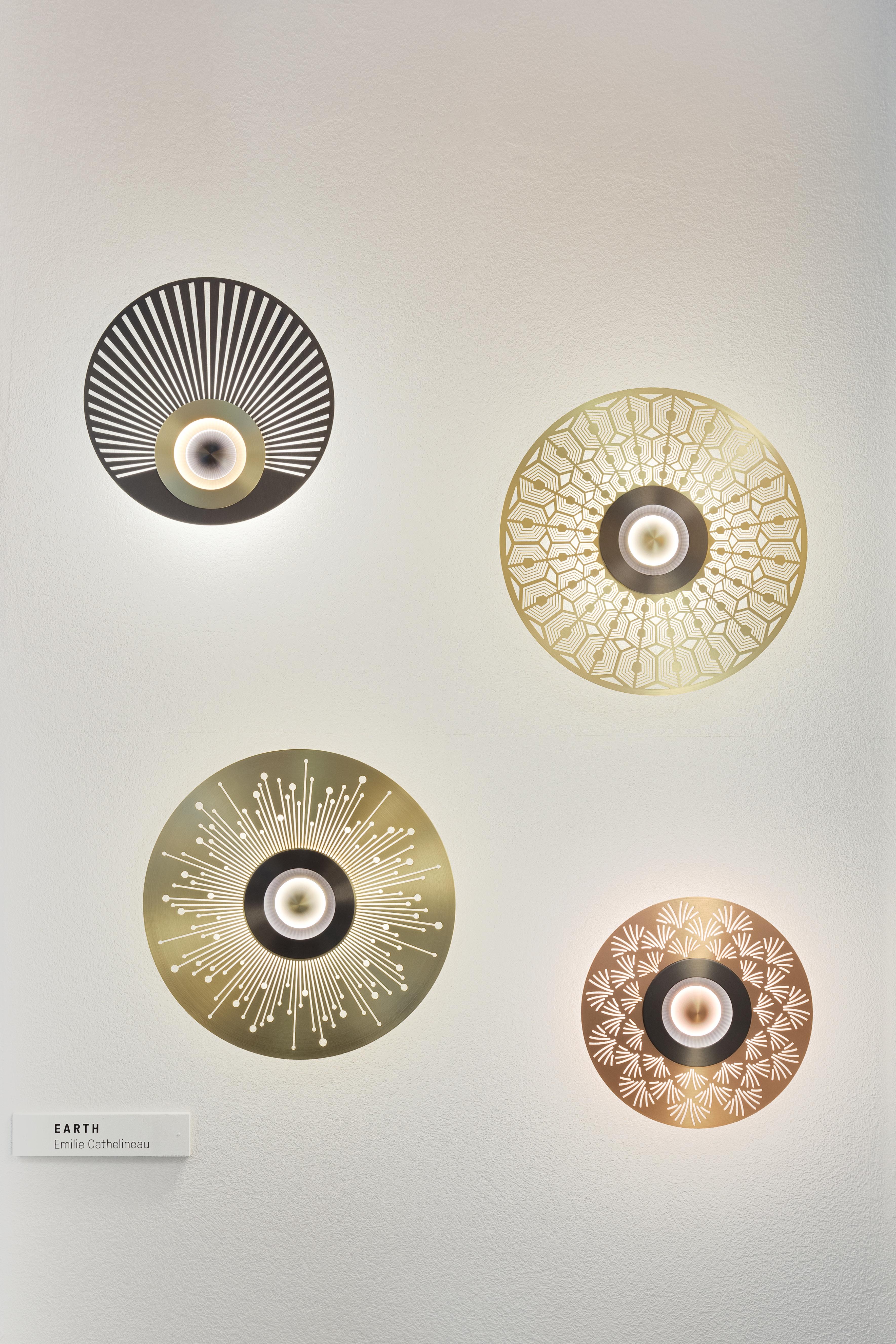 Contemporary Earth Sun 440 Wall Light by Emilie Cathelineau For Sale