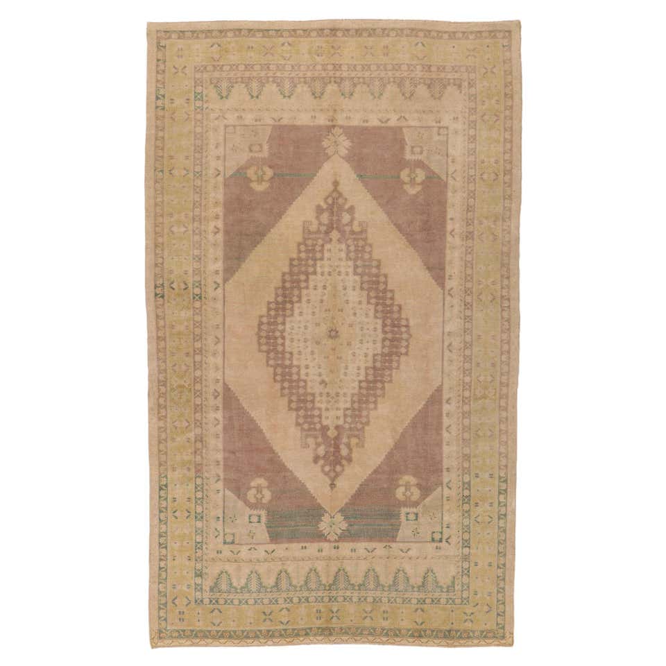Vintage Turkish Kars Rug Warm Earth-Tone Colors For Sale at 1stDibs